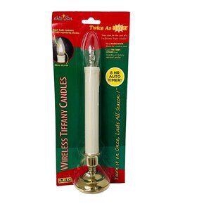 Wireless‎ Tiffany Candles With 8 Hr Auto Timer By Brite Star LED Last All Seaspm